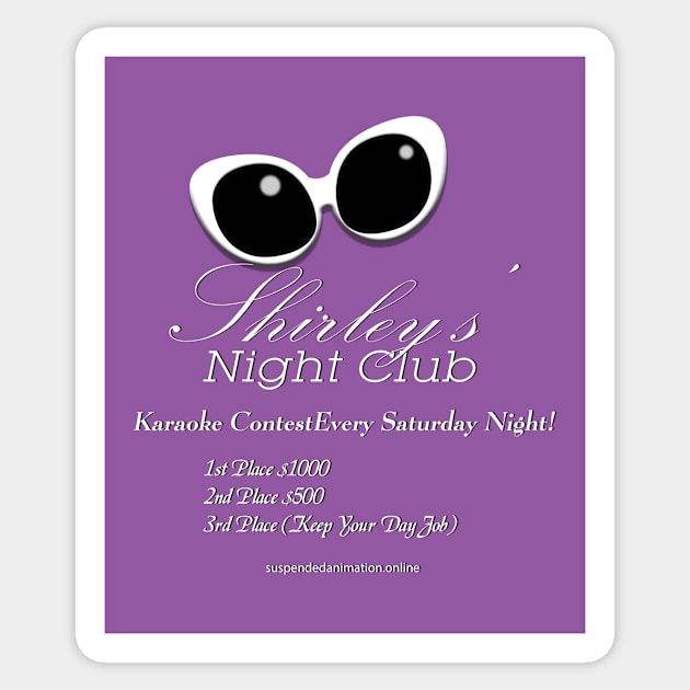 Shirley's Nightclub Karaoke Sticker by tyrone_22